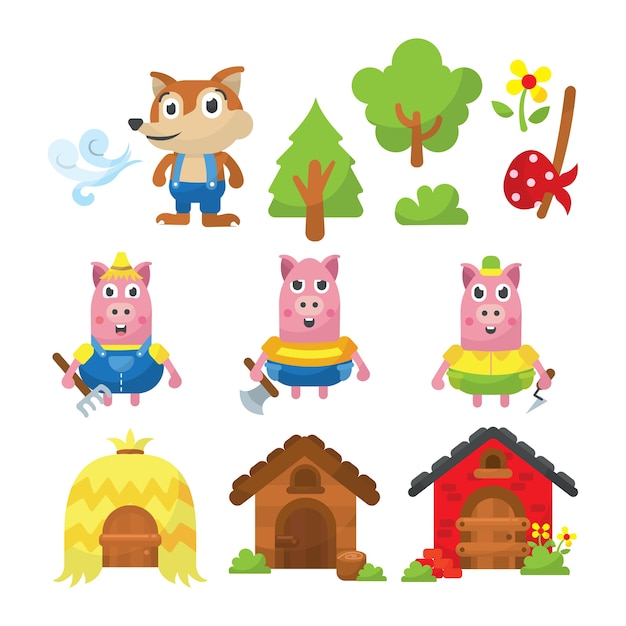 Petit Cochon Rose Jaune Trois Petits Cochons Png Clipart De Porc | The ...