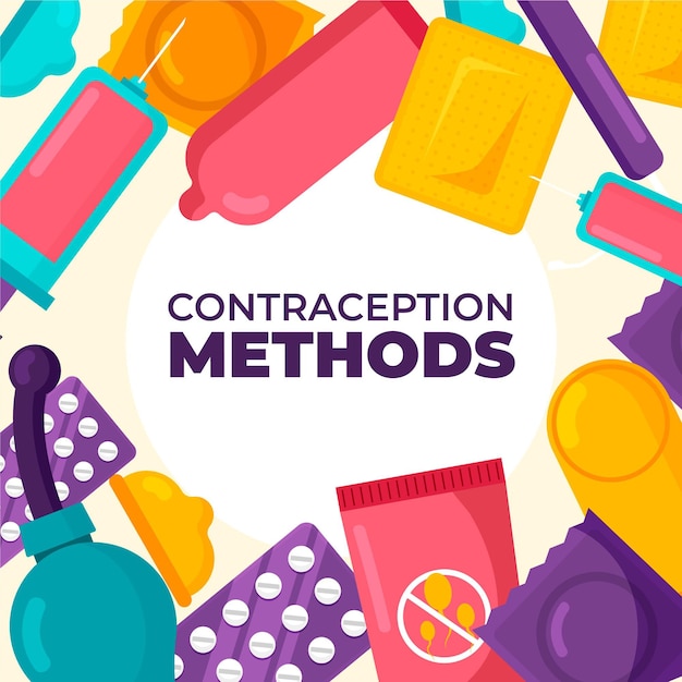 Illustration Des Méthodes De Contraception Vecteur Gratuite 