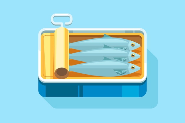 Illustration De Poisson Sardine Plat Vecteur Gratuite