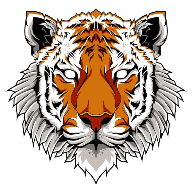 Illustration De Tête De Tigre | Vecteur Premium
