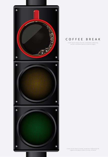 Illustration Vectorielle De Café Affiche Publicité Flayers Vecteur Premium