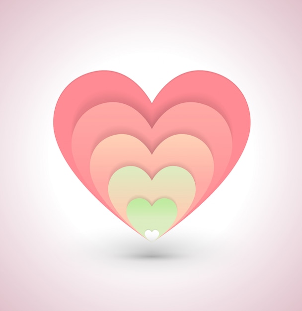 Illustration vectorielle coeur pour mariage concept amour Vecteur Premium
