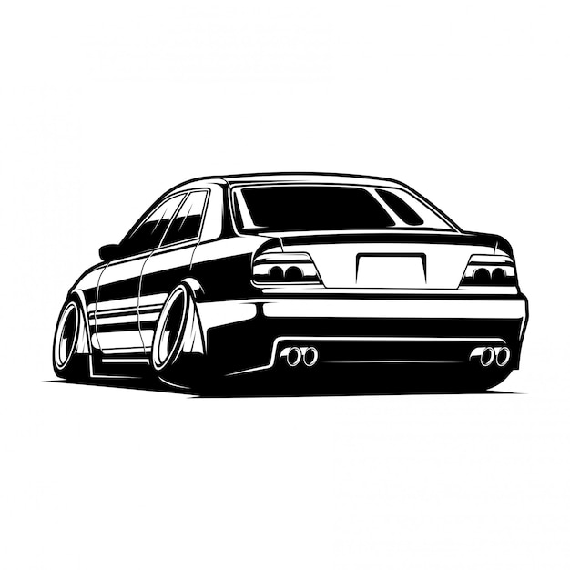 Illustration Vectorielle De Voiture Jdm Vecteur Premium