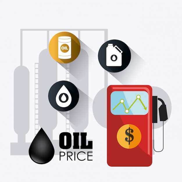 Infographie industrielle du pétrole et du pétrole Vecteur gratuit