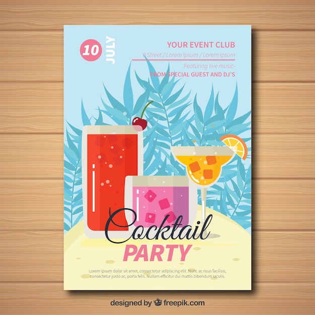 invitation-aux-cocktails-vecteur-gratuite