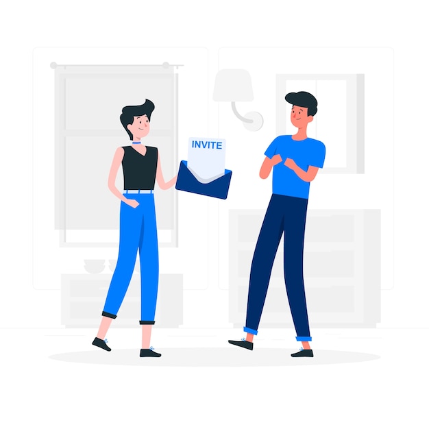 Inviter illustration de concept Vecteur gratuit