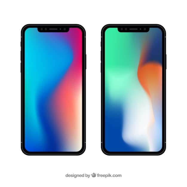 Iphone X Avec Fond Décran Dégradé Télécharger Des