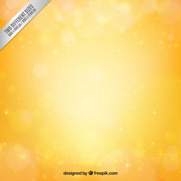 Jaune fond bokeh dans le style lumineux Vecteur gratuit
