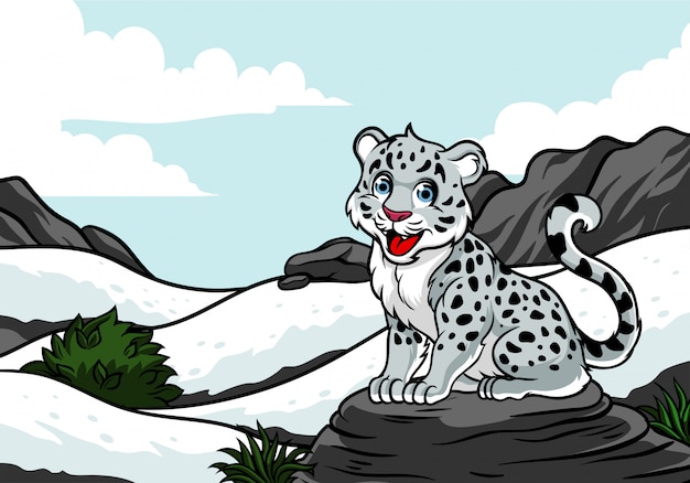 Vecteurs Snow Leopard Baby Gratuits 10 Illustrations Format Ai Eps