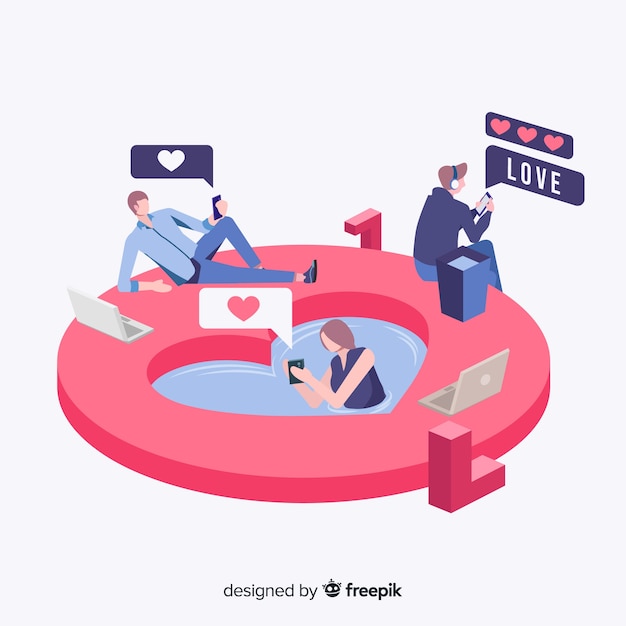 Jeunesse coeur symbole fond Vecteur gratuit