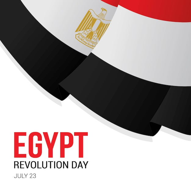 Jour De La Revolution D Egypte Vecteur Premium