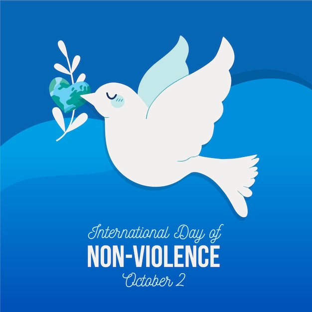 Journee Internationale De La Non Violence Dessinee A La Main Vecteur Gratuite