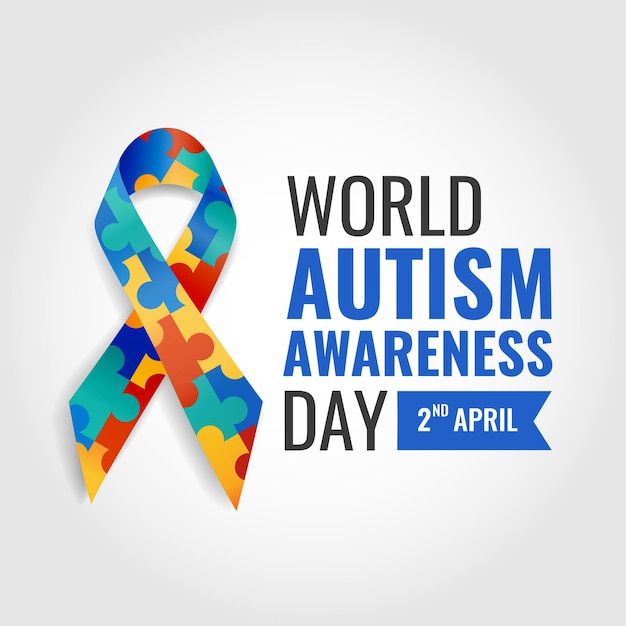 Journée Mondiale De Sensibilisation à L'autisme. Vecteur Premium