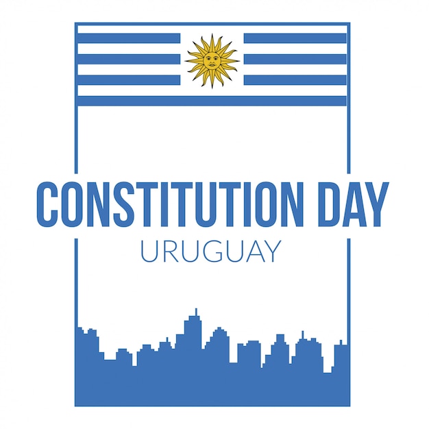 Joyeuse Illustration De La Constitution De L'uruguay Vecteur Premium