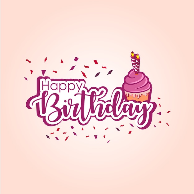 Joyeux Anniversaire Vector Template Design Illustration Vecteur Premium