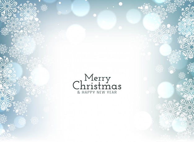 Joyeux Noël Voeux Bokeh Vecteur gratuit