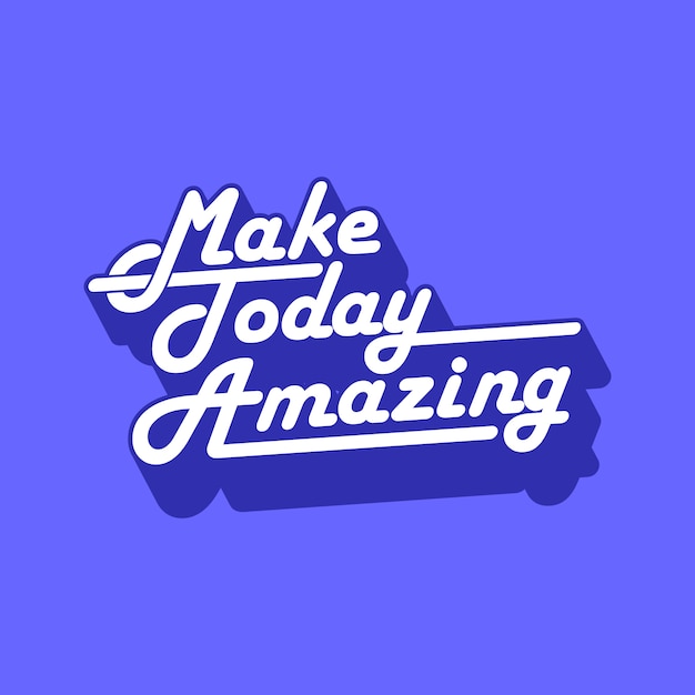 Lettrage de citation incroyable avec message de motivation Vecteur Premium