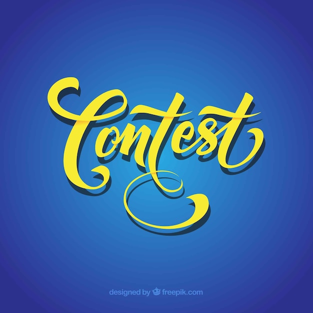 Lettrage de concours moderne avec un design plat Vecteur gratuit