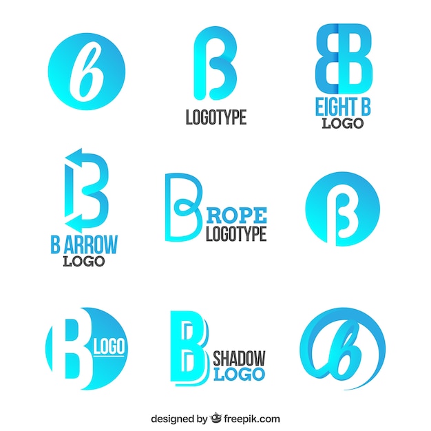 Lettre Bleue B Logo Collecti | Vecteur Gratuite