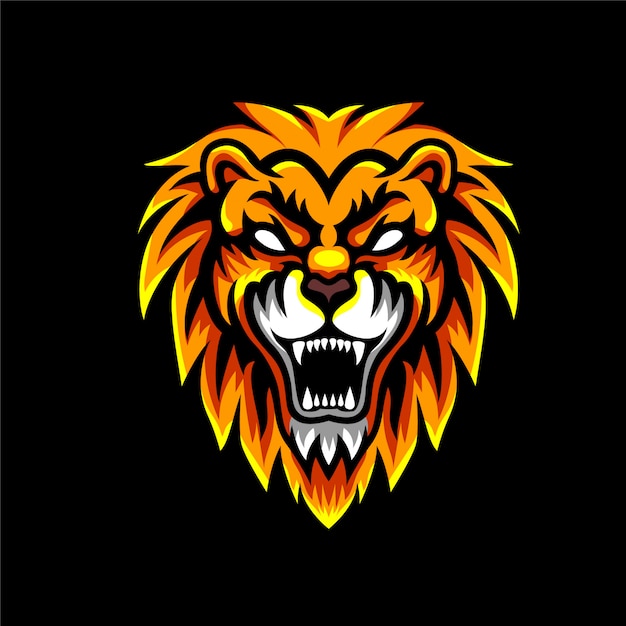 Lion En Colere Logo De Mascotte En Colere Vecteur Premium