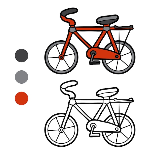 Livre De Coloriage Pour Enfants Velo Vecteur Premium Livre De Coloriage Pour Enfants Velo Vecteur Premium