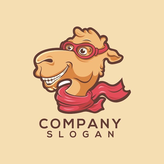 Logo de chameau Vecteur Premium