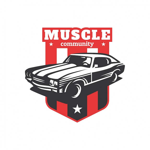 Logo De La Communauté Muscle Car | Vecteur Premium