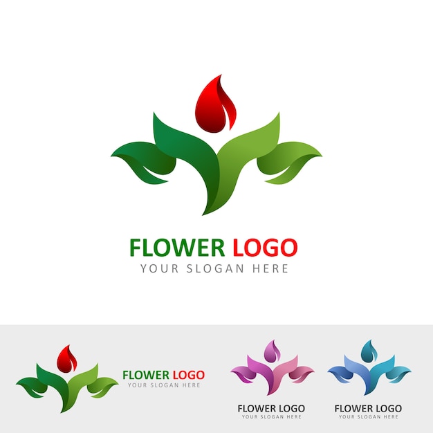  Logo  Du Jardin  De Fleurs  Vecteur Premium