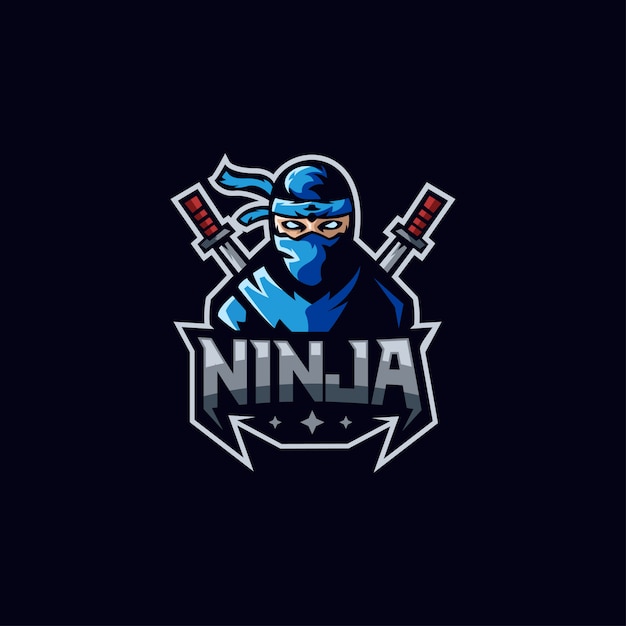 Logo ninja Vecteur Premium