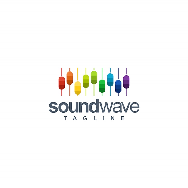 Logo De L'onde Sonore Vecteur Premium