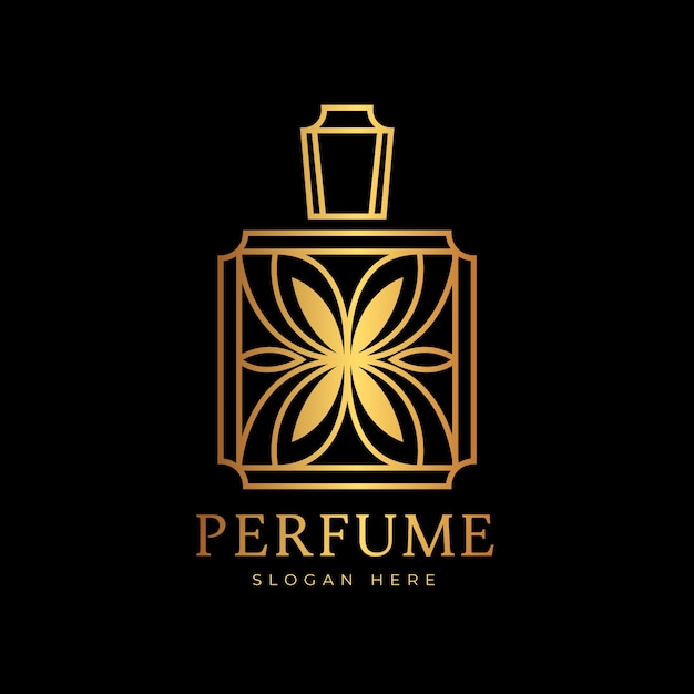 Logo De Parfum Design Luxe Et Doré | Vecteur Gratuite