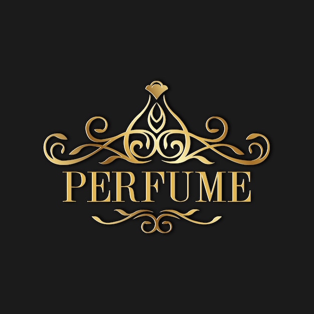 Logo De Parfum De Luxe Avec Un Design Doré | Vecteur Gratuite