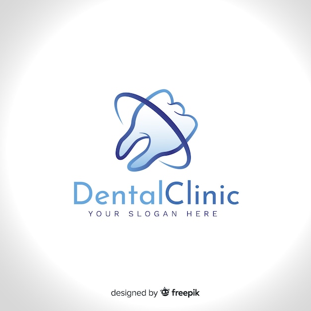 Logo pour clinique dentaire à gradient Vecteur gratuit
