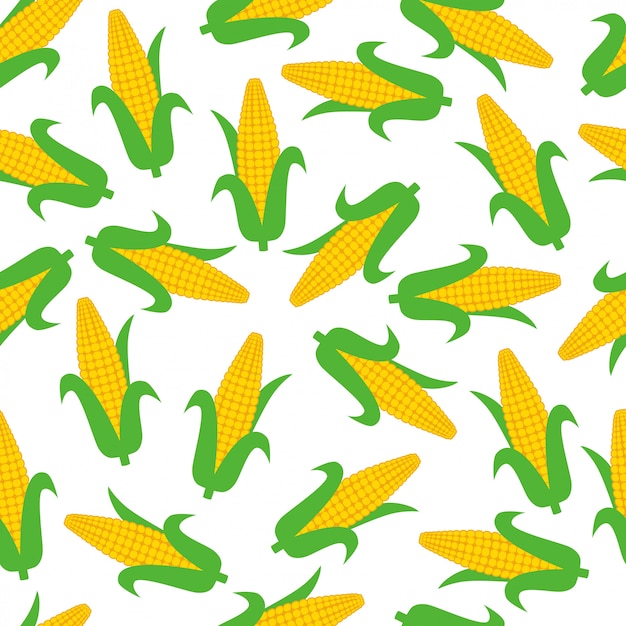 Maïs seamless pattern background vector design Vecteur Premium