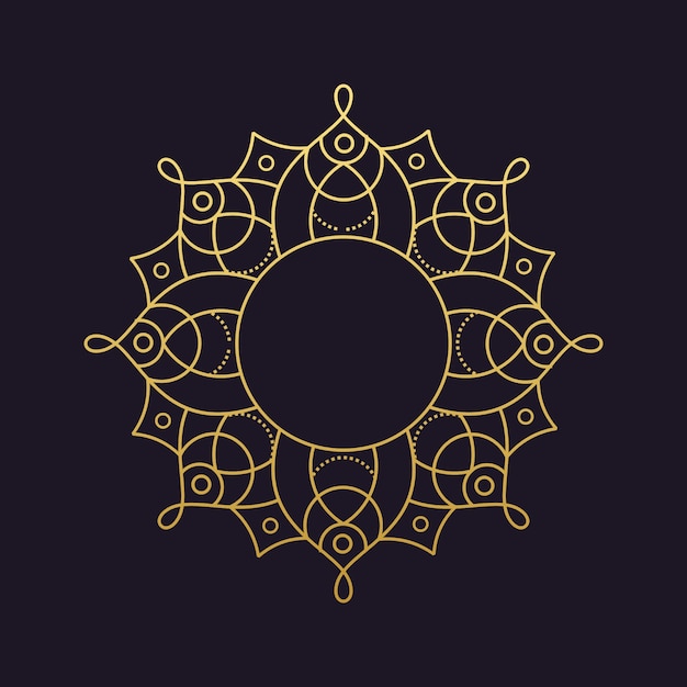 Mandala-vector Logo / Icône Illustration | Vecteur Premium