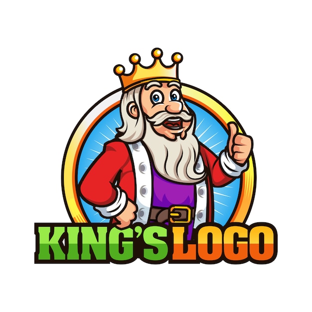 Mascotte De Dessin  Anim   Du Logo  Du Roi Vecteur Premium