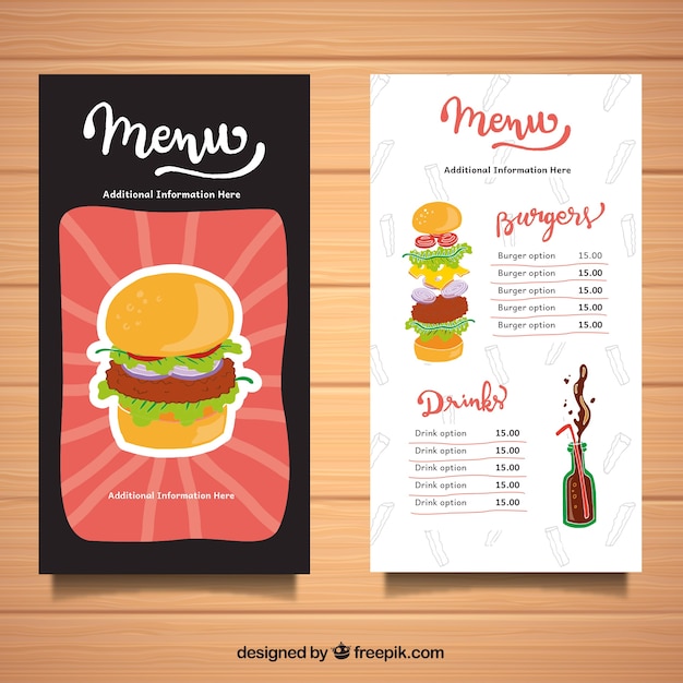 Menu Hamburger à La Main Télécharger Des Vecteurs Gratuitement