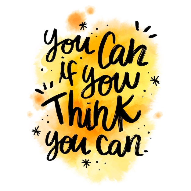 Message de motivation sur fond aquarelle Vecteur gratuit