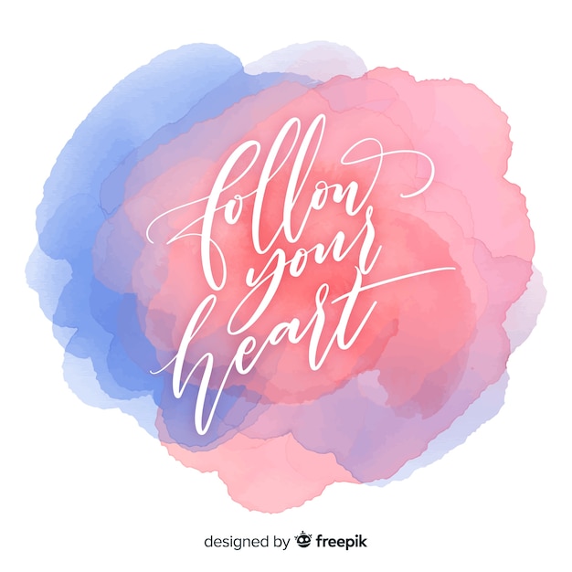 Message positif sur fond d'aquarelle Vecteur gratuit