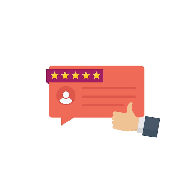 Messages de témoignages clients Vecteur Premium