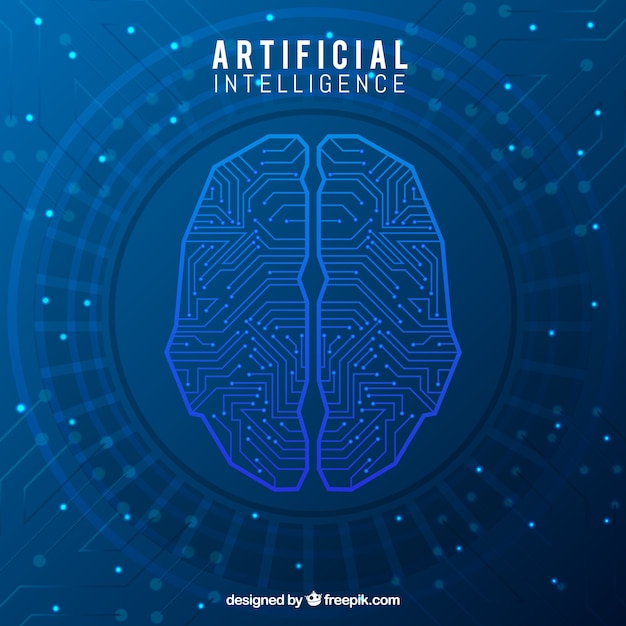 Modèle abstrait d'intelligence artificielle Vecteur gratuit