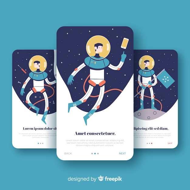 Modèle de bannière d'application mobile dessiné à la main Vecteur gratuit