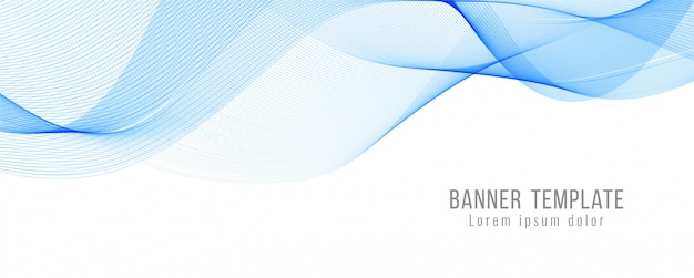 Modèle de bannière moderne abstrait bleu Vecteur gratuit