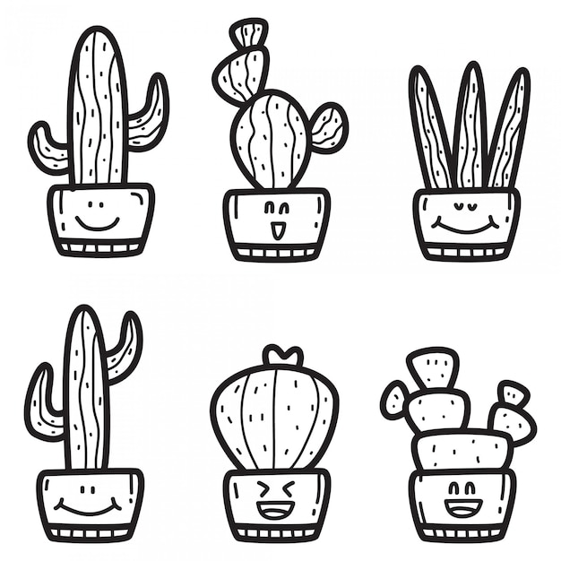 Cactus Kawaii Dessin  Dessin cactus kawaii pour imprimer  Artherapie.ca