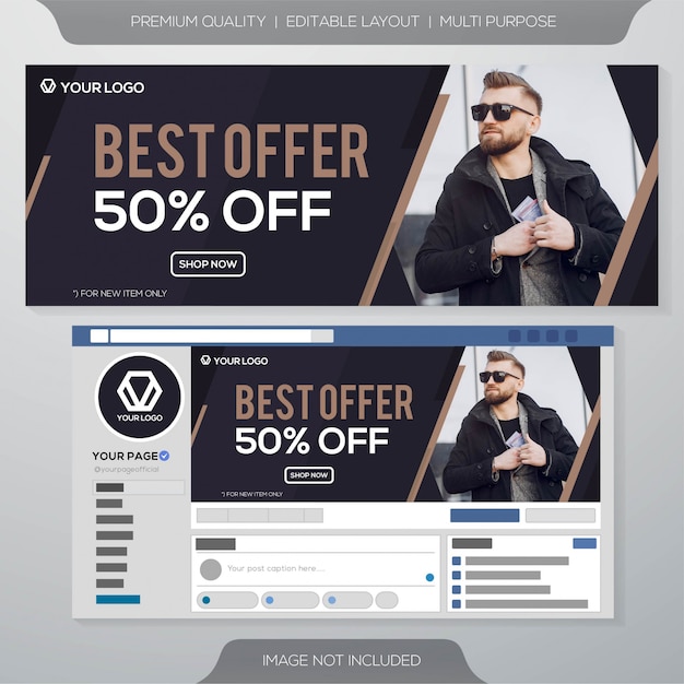 Modèle de couverture facebook Vecteur Premium