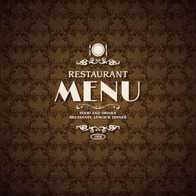 Mod Le De Couverture De Menu Caf Restaurant Vecteur Gratuite