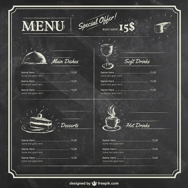 Tableau Noir Pour Menu Restaurant