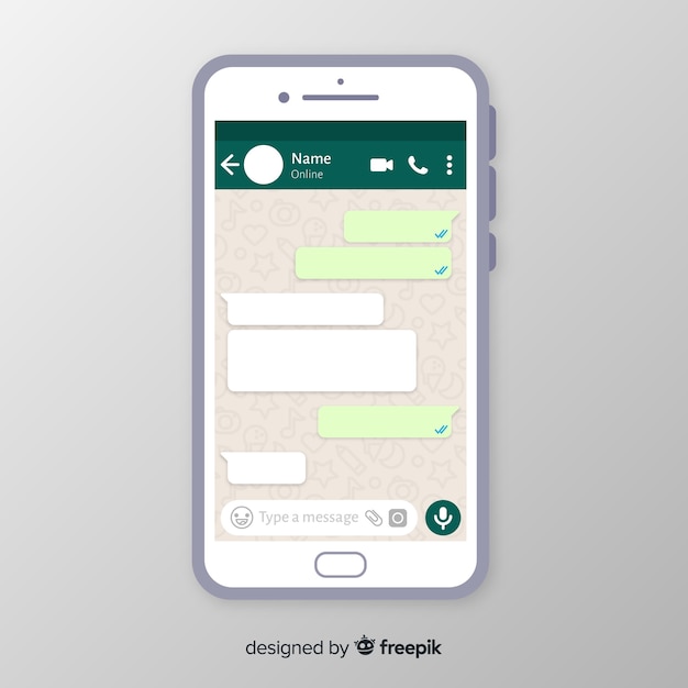 Modèle Décran Whatsapp Télécharger Des Vecteurs Gratuitement