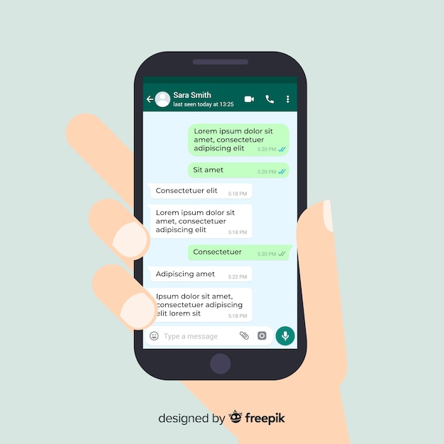 Modèle Décran Whatsapp Télécharger Des Vecteurs Gratuitement