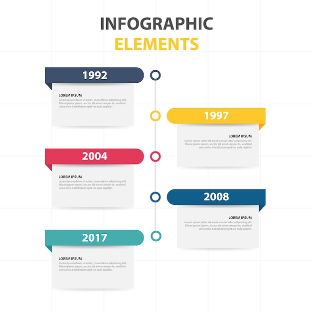 Modèle d'infographie abstraite colorée Vecteur gratuit